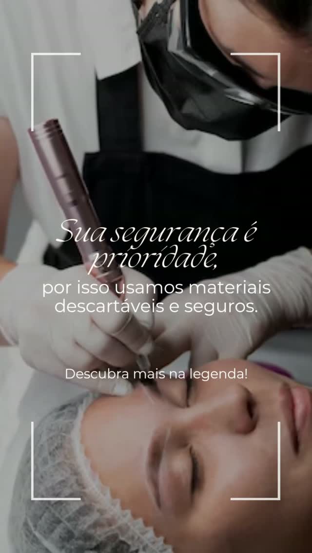 Registo do procedimento com materiais descartáveis e atenção à biossegurança